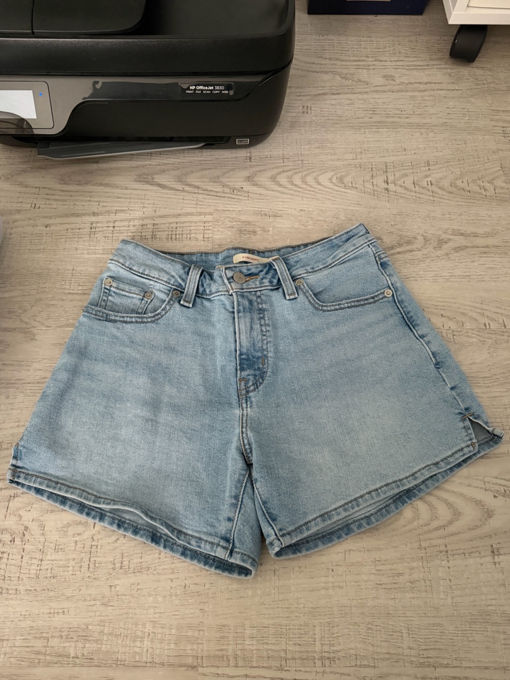 Light Blue Women's Levi’s A-Line Denim Shorts